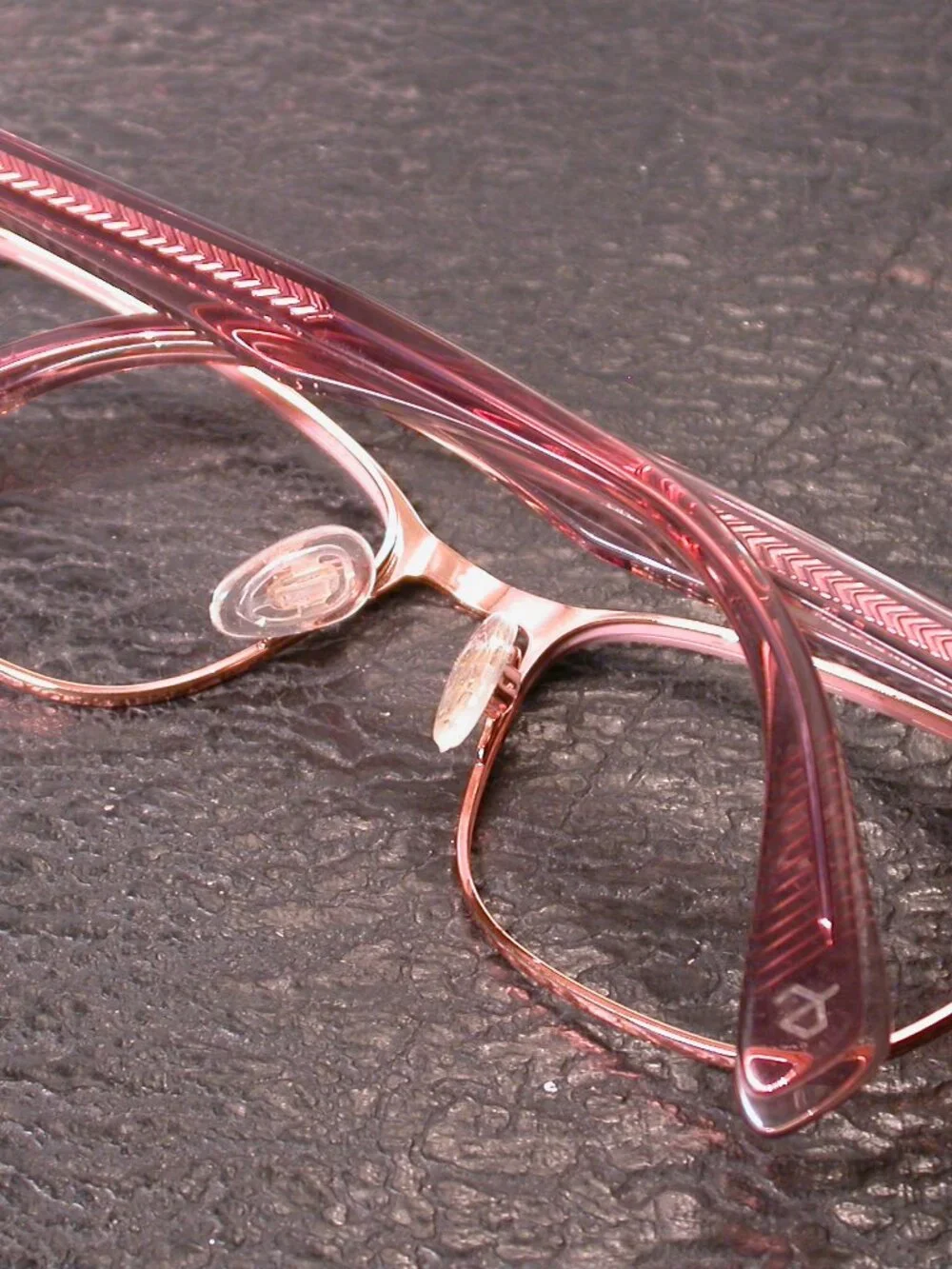 Rag & Bone Clear Dusty Rose Pink and Gold Eyeglasses Frames